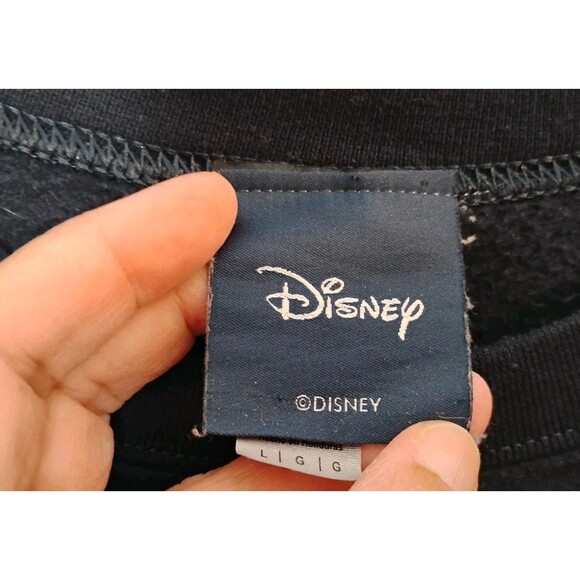 Disney COLLEGE Mickey Mouse Sweatshirt Navy Blue Women's Large Crewneck Pullover - Picture 2 of 6